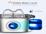 304 Stainless Steel Pet Water Fountain, 3.2L Oval Design with Dual Water Flow, Ultra-Quiet Automatic V1341-ZY-U2JP4ZL9-B