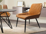 Dining Chairs x 8 Padded Seat PU Faux Leather CH1129-PU-4-BRX2