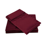 Big Sleep 300TC Deluxe Essentials Satin Sheet Set Burgundy King V442-HIN-SHEETS-300TCSATIN-BURGUNDY-KI