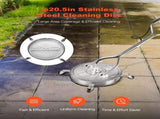 20" Pressure Washer Surface Cleaner, Stainless Steel Pressure Washer Attachments with 4 Wheels, 4500 V952-GYQXJBMQJQYPR0QW0V0