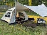 Portable Folding Camping Table Iron Outdoor Picnic Beach BBQ Tailgate Hiking with Storage BagBLACK) V1232-LYZ001