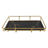 Bathroom Vanity Tray Modern Stylish Anti Slip Kitchen Sink Countertop Storage Organizer L Black V1294-YM0710-3112230084114