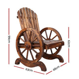 Gardeon Wooden Wagon Chair Outdoor ODF-WAGON-SINGLE-CC