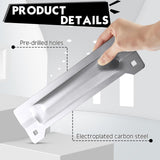 Landhoow 6 Pcs 3" x 11" Latch Guard Plate Cover Electroplated Carbon Steel Door Latch Cover Latch V1258-DP02-C-759