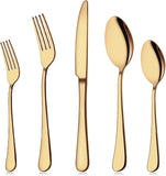 Gold Silverware Set for 8, 40-Piece Gold Flatware Set Stainless Steel Cutlery Kitchen Utensil Set V1258-DP02-C-1089