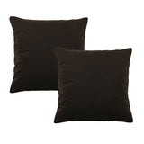 Bianca Pair of Vivid Coordinates Velvet European Pillowcases Chocolate 65 x 65cm V442-BCA-PILLOWC-VIVIDCOORD-CHOCOLATE-EU