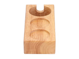 3Slots Wooden Coffee Portafilter Holder Tamper Stand Tamping Base for Home Bar Counter Wood V1294-YM0901-3118210243112