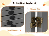 i.Pet Dog Gate Playpen Enclosure 6 Panels Pet Door Fence Wooden Play Pen Stair PET-GATE-WD-282X80-GR