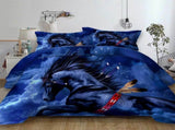 Blue Horse Vienna Gallery Quilt / Doona / Duvet Cover set V745-AQ043780E3