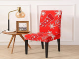 4PCS Washable Stretch Dining Room Chair Slipcovers, Removable Christmas Seat Covers for Home Decor V1237-ZY00B08CXSYGRN