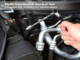 Basic automotive repair manual tool set, including a set of mechanical tools, including ratchet V1106-HEGJ-001