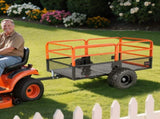 Garden Utility Trailer, 28 Cu. Ft. & 800 kg, ATV UTV Trailer, Tow Behind Steel Dump Trailers, V952-HYTCHCWGK28C4MJ2B001V0