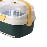 Baby Bottle Drying Rack Nursing Bottle Storage Box Container with Swivel Vent Dust Cover Drain Tray V1294-YM0524-3117220116112