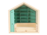 Miniature Doll House Bookshelf Anxiety Bookshelf Ornament Wooden Stress Relief Bookshelf for Room V1294-YM0901-3115240100311