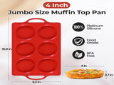 Silicone Muffin Top Pan & Metal Frame Round Egg Baking Pan V1258-DP02-C-30