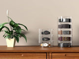 Belt Organizer, Acrylic 5 Layers Belt Case Storage Holder and Display for Accessories like V1258-DP02-WO-50