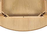 Levede Dining Table Round Rubberwood Base 100cm Natural 100 CM CH1127-100-NT