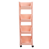 Compact Rolling Storage Organizer Large Capacity Mobile Utility Cart Movable Storage Book Shelf with V1294-YM0901-3116230010913