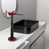 cabinet jack support pole Adjustable Support For Bathroom Cabinets In Black 2pcs V1192-AZ-W-27622