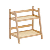 Wooden Desktop Organizer - 2-Tier Storage Shelf for Office, Kitchen & Dorm 40x28.5x18cm Beige V1366-AZ2-W-11694