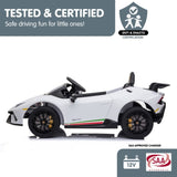 Lamborghini Performante Kids Electric Ride On Car - White CAR-LAM-WH