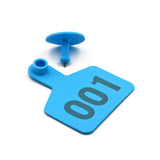 1-100 Cattle Number Ear Tags 5x4cm Set - Small Blue Pig Goat Livestock Label V238-SUPDZ-39484278276176