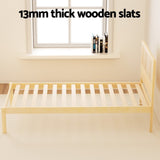 Artiss Bed Frame Single Size Rattan Wooden RITA WBED-RITA-S-WD-AB