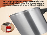 Ziliny 4 Pcs Candle Making Pouring Pot Wax Pouring Pitcher with Dripless Spout and Heat Resisting V1259-DP01-F-130