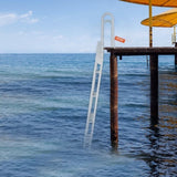 Dock Ladder Flip Up 4 Steps, 159 kg Load Capacity, Aluminum Pontoon Boat Ladder with 4" Wide Step & V952-MTXTSFSJFHXJD7NNUV0