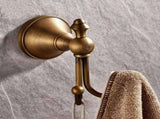 2X Double Hooks, Antique Brass Towel Hook, Wall Mount Wall Hooks for Hanging, Towel Hooks for V1370-AZ4-07657