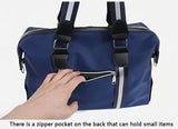 Dark Blue Foldable Travel Bag, Nylon Large Capacity Tote & Crossbody, Multi-Pocket Business Short V1232-SWXKB-004