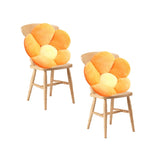 SOGA 2X Orange Whimsical Big Flower Shape Cushion Soft Leaning Bedside Pad Floor Plush Pillow Home SCUSHION083X2