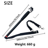 Ride Free, Walk Your Pup Hands-Free Bike Dog Leash with Shock-Absorbing Bungee, Adjustable Bike V1341-ZY-BP7TVXKC-BLACK