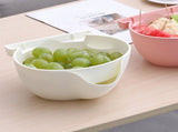 Strainer Bowl 2 Layer Fruit Colander Basket Plastic with Phone Bracket for Kitchen Food White V1294-YM0703-3118230064313