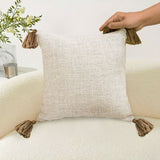 SOGA 2X 50cm Beige Pillow Textured Throw Cover, Luxurious Rib Knit Ribbed Cotton Throw Pillow FRENCHCUSHION203X2