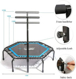 Foldable Mini Trampoline,Fitness Re-bounder with Adjustable Bar V1409-SKU-19993