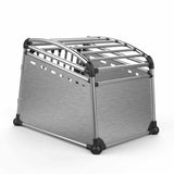 Aluminium Dog Travel Crate 56x65x77cm - Medium Pet Car Transport Cage Kennel Box V238-SUPDZ-39646679793744