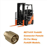 2X RE7141F Propane Forklift Connector Adapter Valve with Gasket - Brass Female Connector V1192-AZ-W-22345
