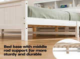 Artiss Queen Bed Frame with Storage Headboard and Footboard Wooden Bed Base White WBED-F-S1-Q-107-AB