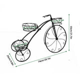 Iron Tricycle Plant Stand Pot Holder Black Solid Pattern V178-66986