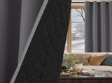 2 Pack Soundproof Blackout Thermal Curtains, Noise-Reducing Lined Drapes for Bedroom and Light V1189-LC-AMZ-00236
