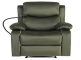Artiss Recliner Chair Heated Massage Chair with Phone Holder Velvet RECLINER-A18-VEL-GN
