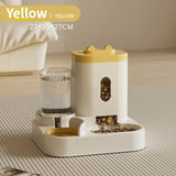 Yellow Automatic Pet Feeder and Water Dispenser - Smart Dog Bowl & Cat Feeder, Universal Pet Feeding V888-ELOSUNG13236