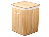 Foldable Laundry Basket Grocery Basket Bamboo Large Capacity Dirty Clothes Storage Bucket for Home V1294-YM0703-3117230013013