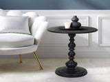 Levede Side Table Vintage End Round Black CH1090-BK