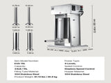 Electric Sausage Stuffer, 33 LBS / 15 L Vertical Meat Stuffer, Stepless Speed Control and Foot V952-DDKGCJLS15L0UEPNT001V3