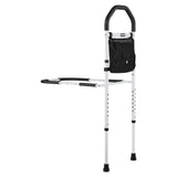 Bed Rail for Elderly, Bedside Assist Rails with Supporting Leg and PU Handrail, Adjustable Height V952-TBZCCBSTBZCBPSMCX001V0