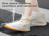 Thickened Waterproof Silicone Rain Shoe Covers and USB Powered Telescopic 3-Setting Timer Shoe Dryer V888-ELOSUNG52457