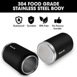 BAUMR-AG 3.8L Double Wall Insulated Stainless Steel Water Bottle, Drink Jug with Handle, Black V219-DRWDWIBM38KA