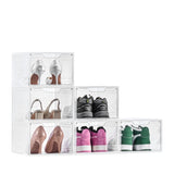 VEVOR Shoe Storage Boxes 6PCS Stackable Shoe Boxes US Size 13 Transparent White V952-KDDQTMCXXHQK0OIKQ001V0